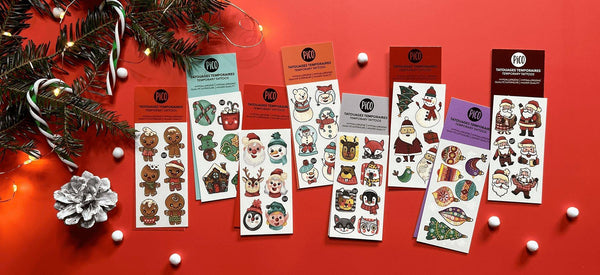 Cadeaux de Noël personnalisés, tatouage temporaire personnalisé, initiales pour enfants (lot de 3) - France Cadeaux de Noël personnalisés, tatouage temporaire personnalisé, initiales pour enfants (lot de 3) - France