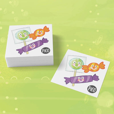 Lot de 25 tatouages en vrac de bonbons d'Halloween par PiCO Tatouages temporaires 
