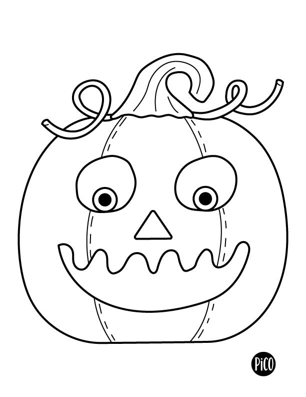 Coloriage gratuit - La citrouille sympa
