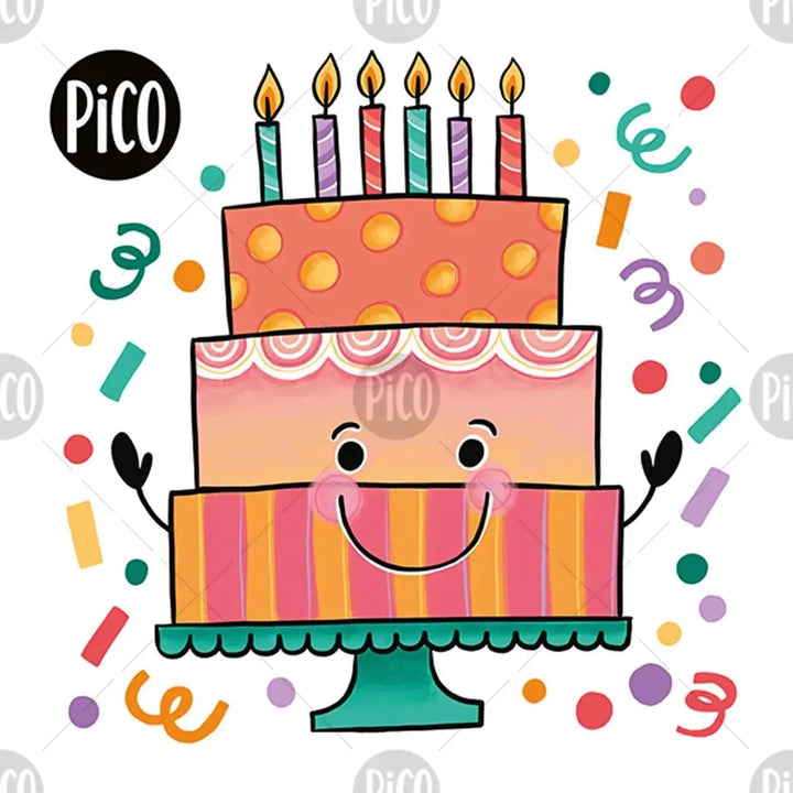 Tatouages temporaires en vrac Bonne fête par PiCO Tatouages temporaires. Design réalisé au Québec. / Bulk temporary tattoos Happy Birthday by PiCO Temporary Tattoos. Design made in Canada.