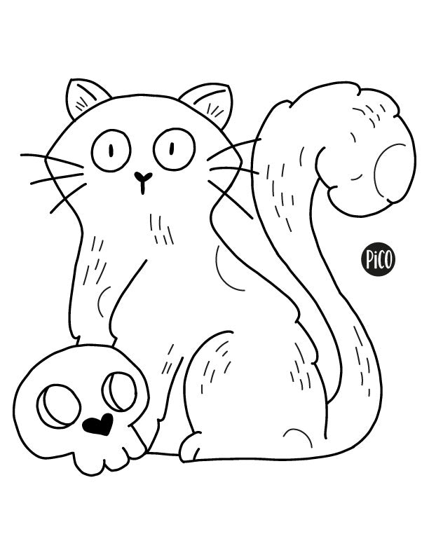 Coloriage gratuit - Le chat mauve