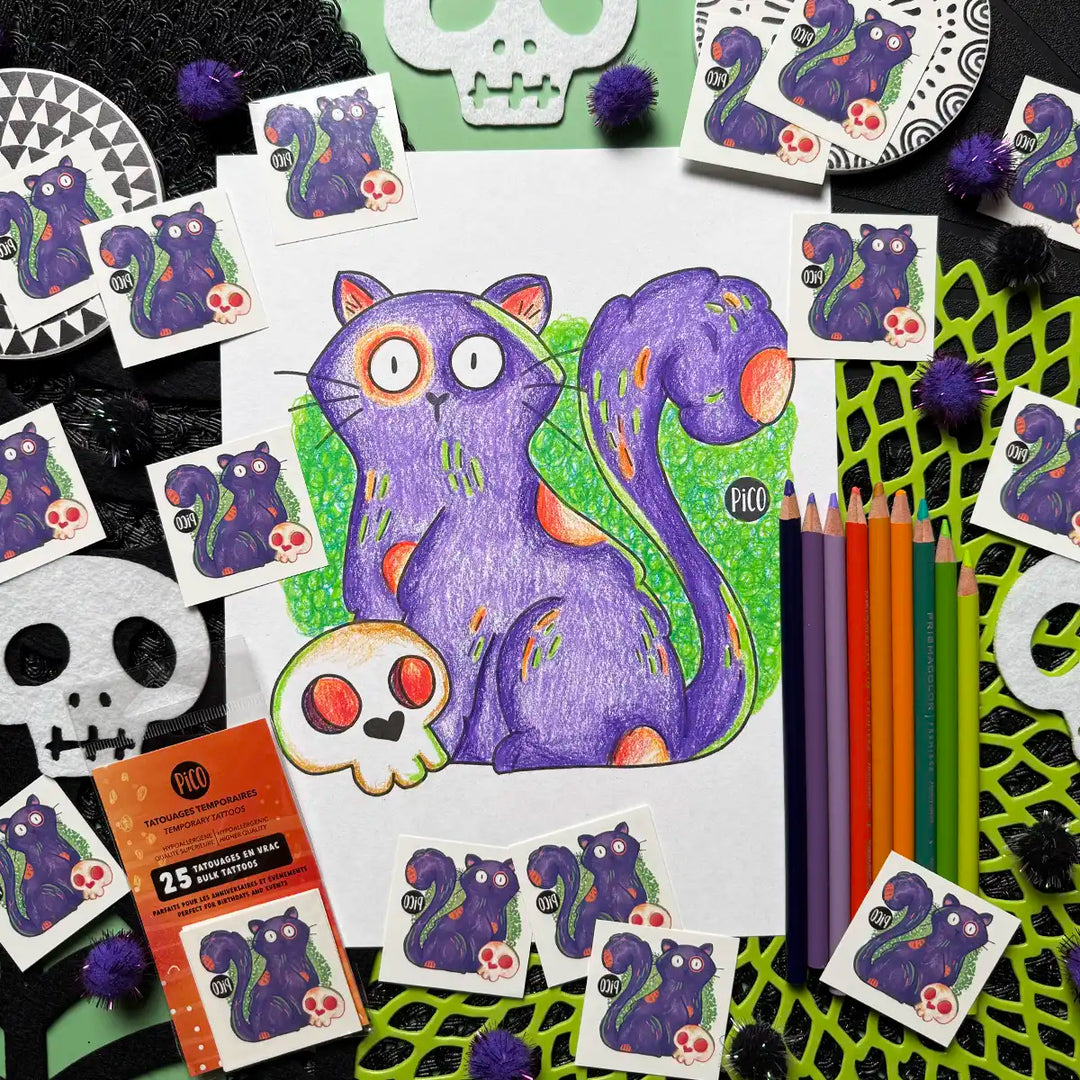 Coloriage gratuit - Le chat mauve