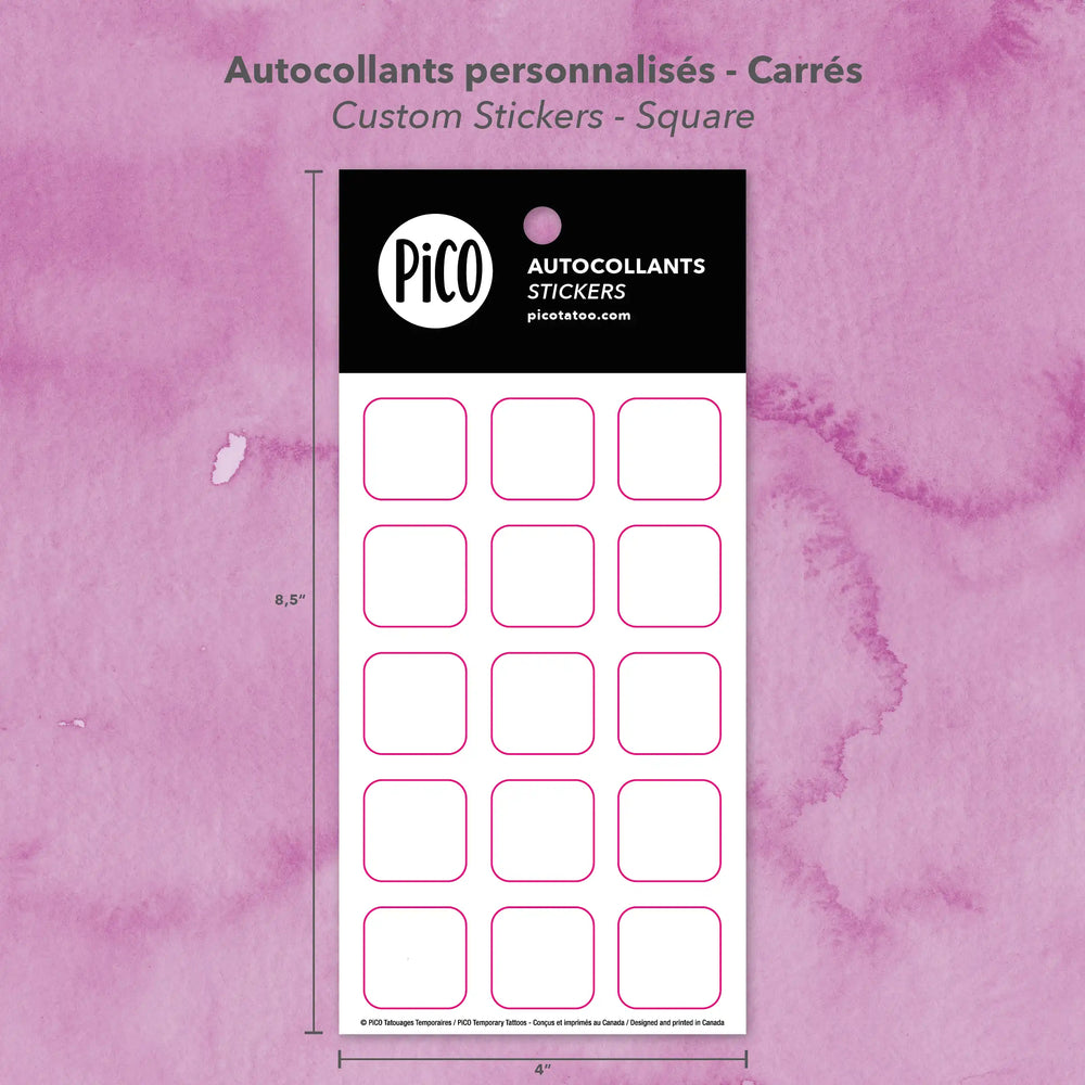 Autocollants personnalisés - 4"x8,5" Personnalisés PiCO Tatoo