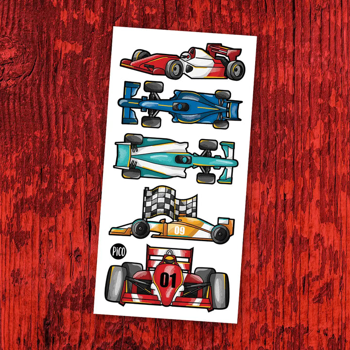 Tatouage temporaire course automobile - Race Cars Temporary Tattoo | PiCO Tatoo