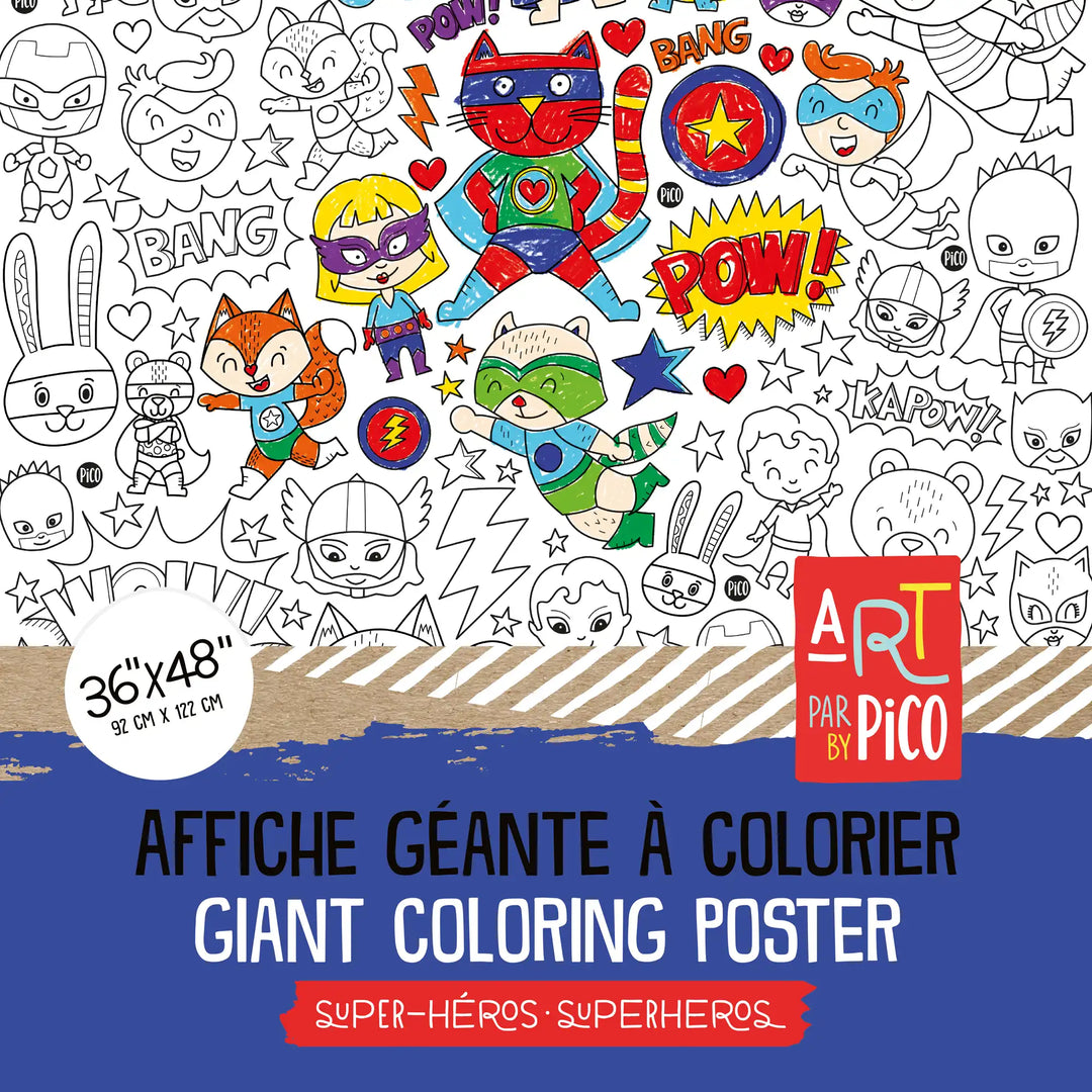 Coloriage géant - Super-héros