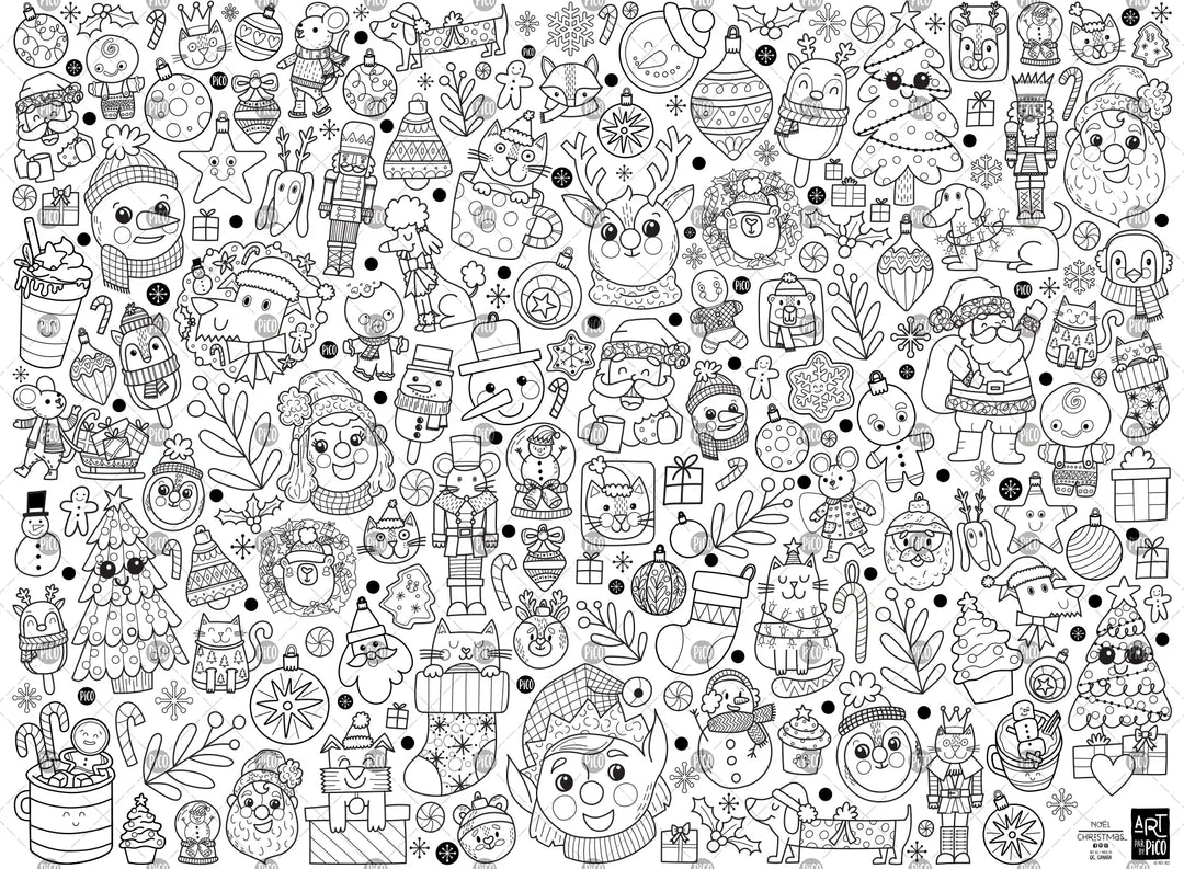 Coloriage géant - Les chiens