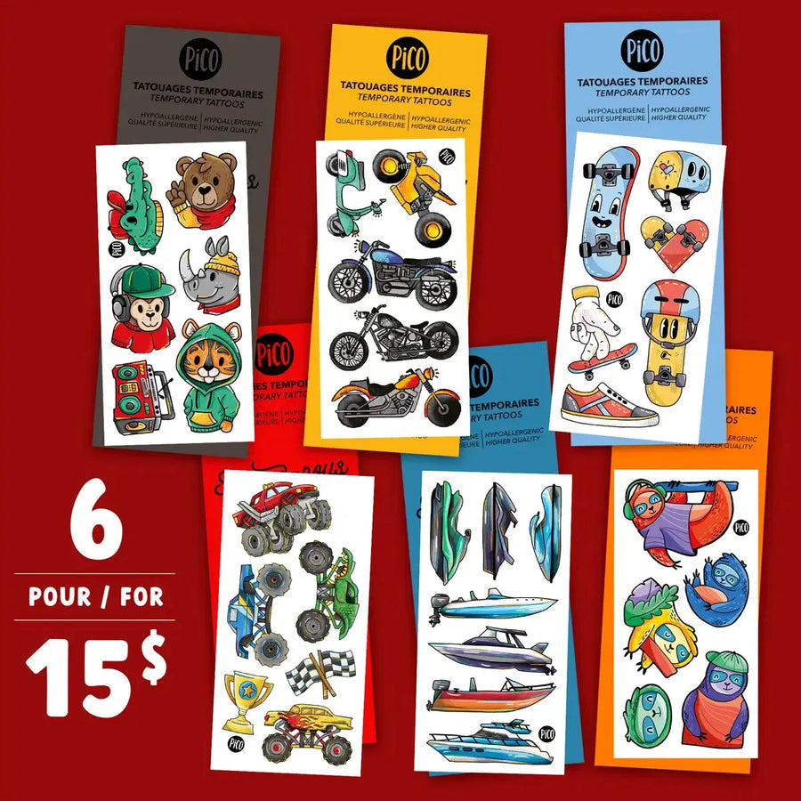 Promo - L'aventurier Tatouages temporaires PiCO Tatoo