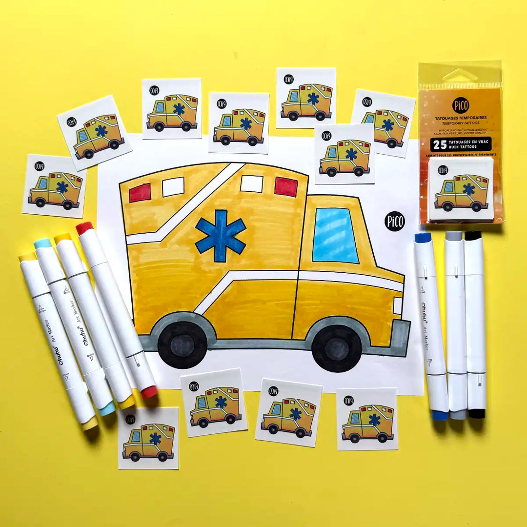 Coloriage gratuit - L'ambulance