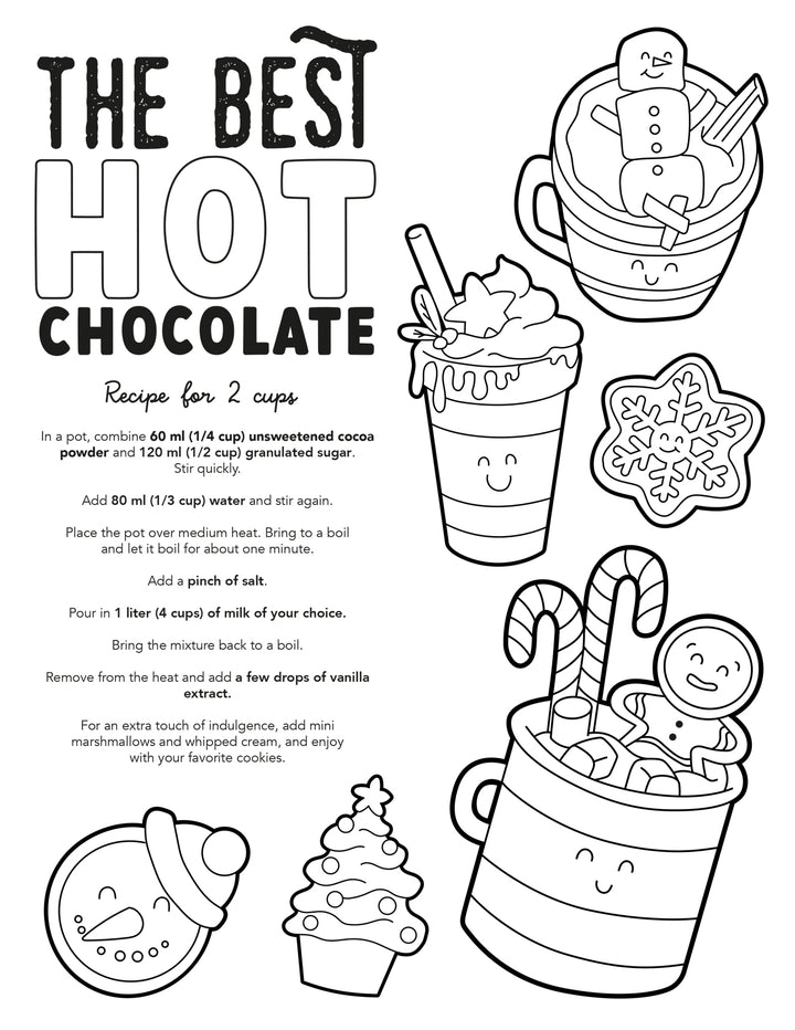 Coloriage gratuit - Le meilleur chocolat chaud
