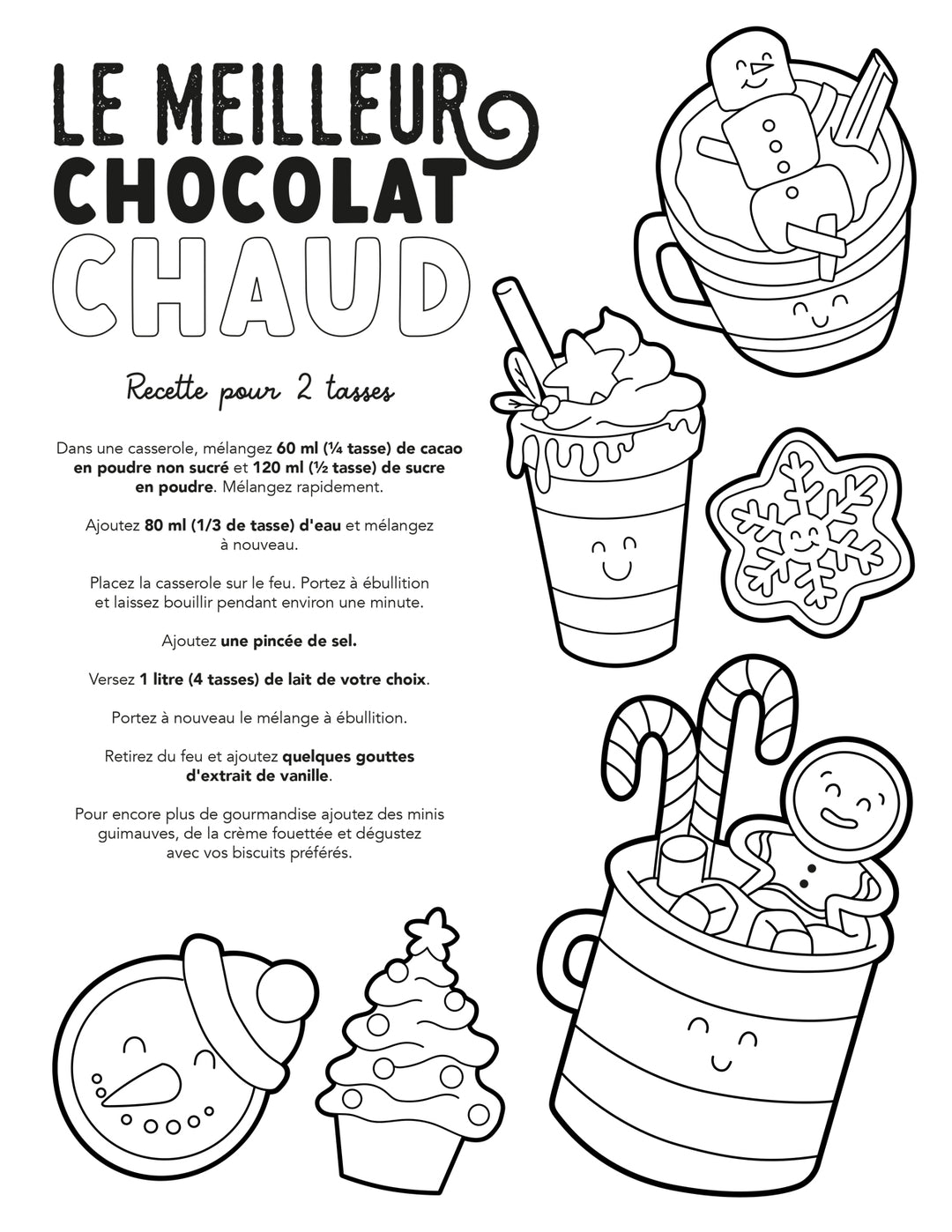 Coloriage gratuit - Le meilleur chocolat chaud
