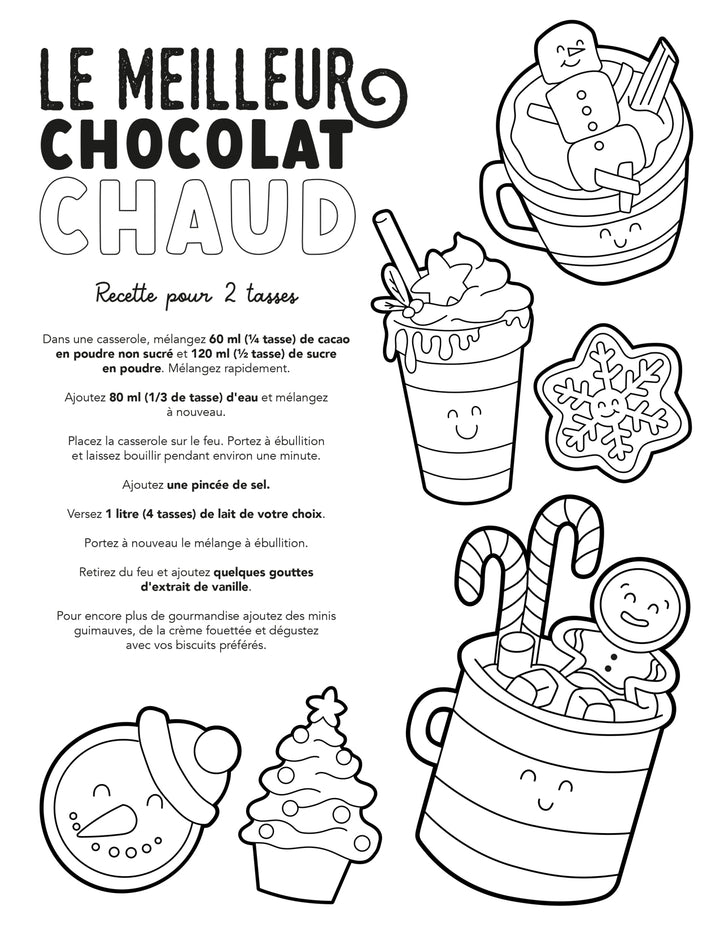 Coloriage gratuit - Le meilleur chocolat chaud