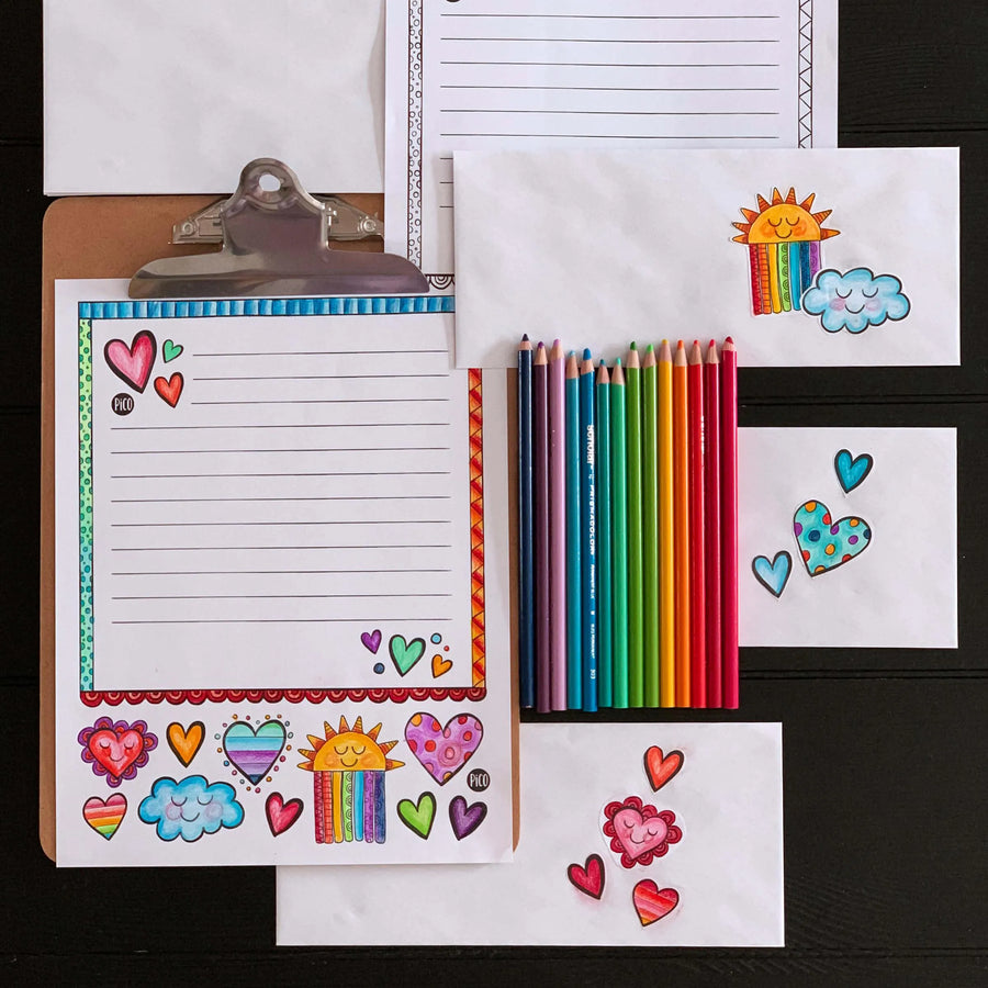 Coloriage à imprimer gratuit PDF - J'écris une lettre