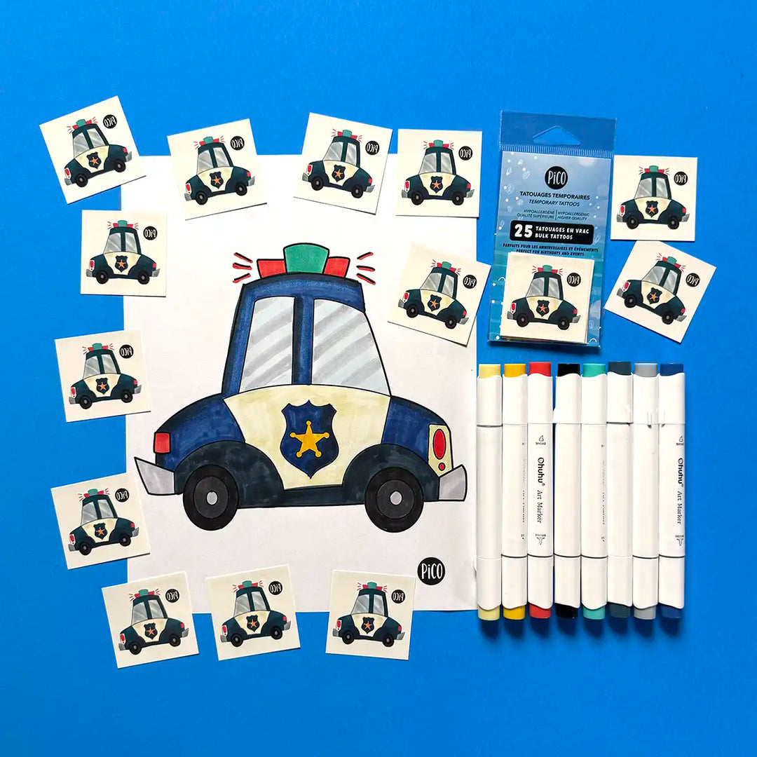 Coloriage gratuit - Voiture de Police