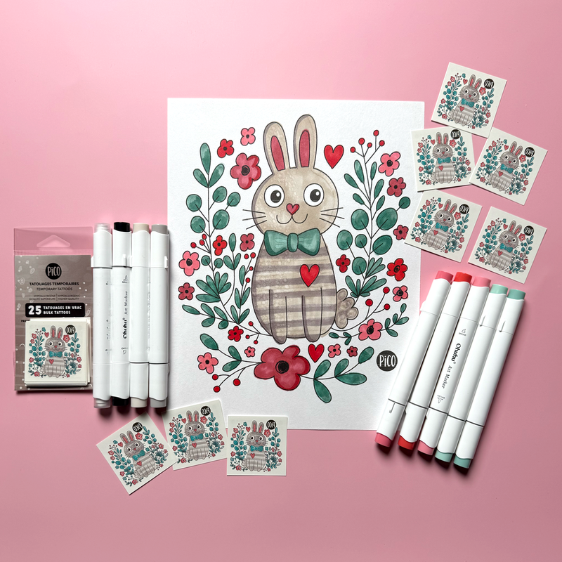 Coloriage gratuit - Le lapin délicat