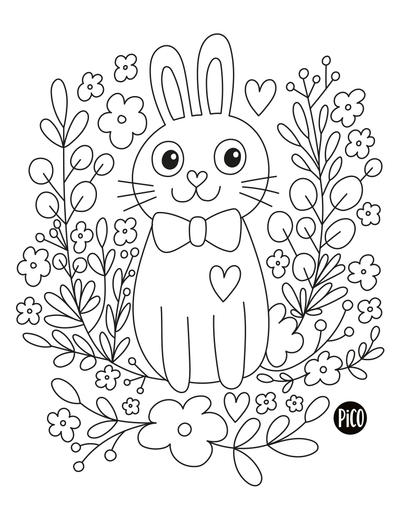 Coloriage gratuit - Le lapin délicat