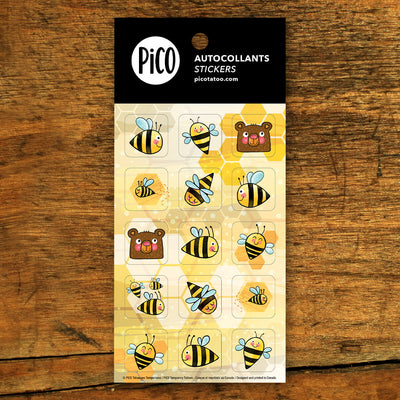 Autocollants de jolies abeilles de la compagnie PiCO Tatoo