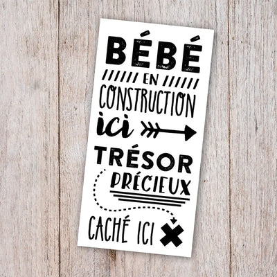 PiCO Tatoo, tatouages temporaires, bébé en construction.
