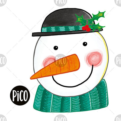 Tatouges temporaires en vrac format 2x2 de bonhomme de neige fait par PICO pour Noël