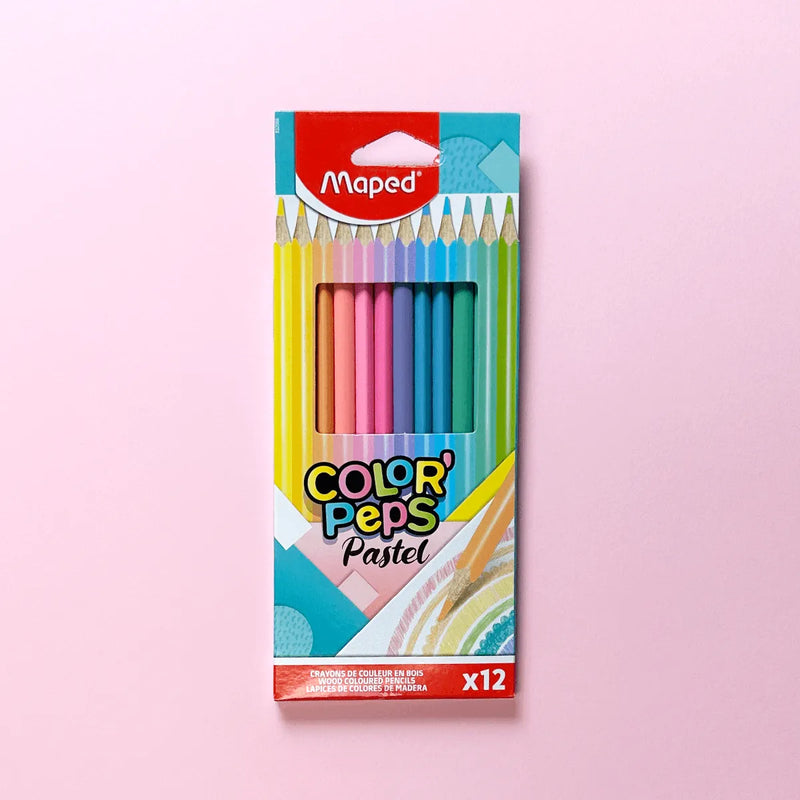 crayon de bois de couleur pastel pour enfant, prix abordable. Créer par Maped distribué par PICO / children&