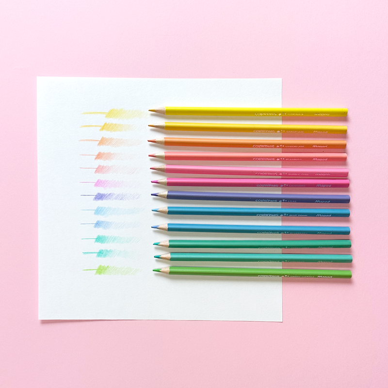 crayon de bois de couleur pastel pour enfant, prix abordable. Créer par Maped distribué par PICO / children&