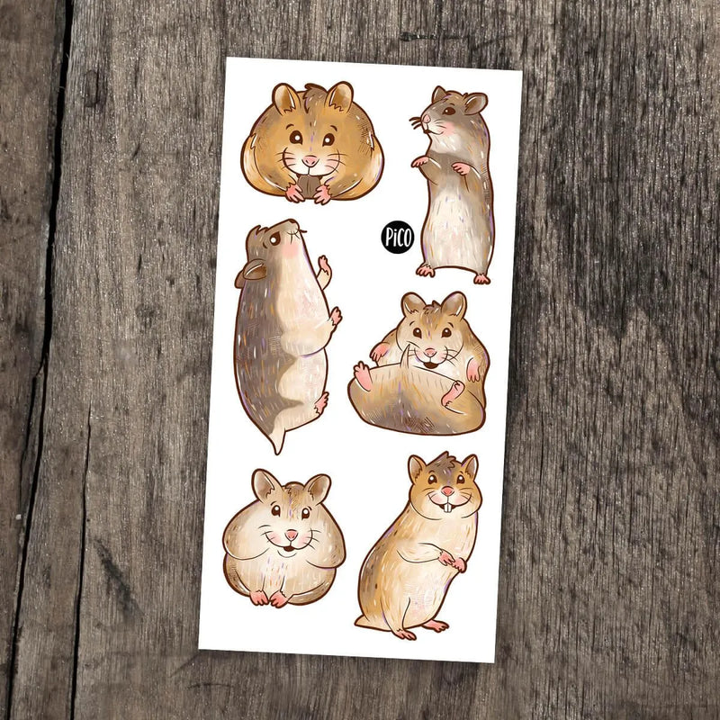 Tatouages temporaires de hamsters par PiCO Tatouages temporaires