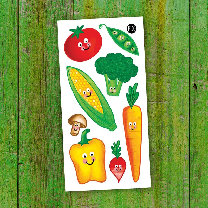 Tatouages temporaires de légumes sympathiques par PiCO Tatoo