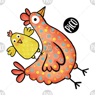 Easter chick and chicken bulk temporary tattoos, PiCO Tatoo.