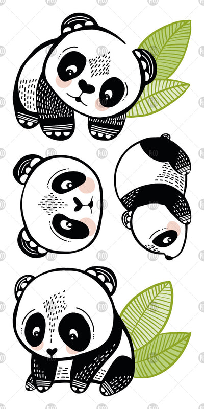 PiCO Tatoo, pandas temporary tattoos.
