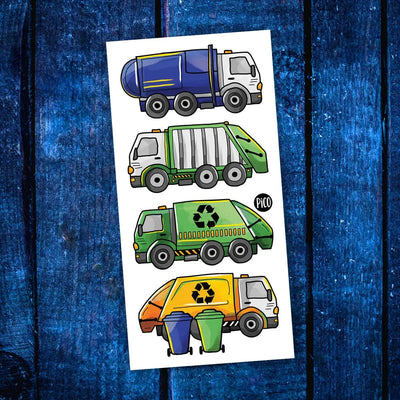 Tatouages temporaires de camions de recyclage par PICO Tatoo