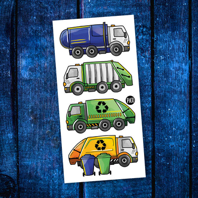 Tatouages temporaires de camions de recyclage par PICO Tatoo