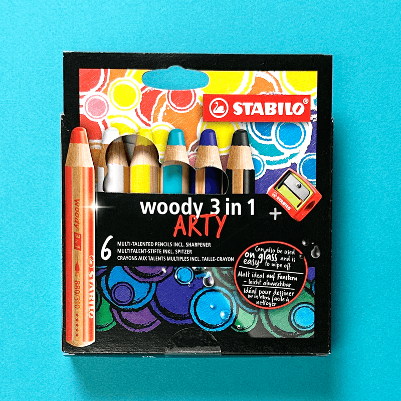 Woody 3 en 1 - 6 couleurs - Stabilo