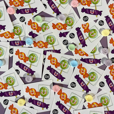 Lot de 25 tatouages en vrac de bonbons d'Halloween par PiCO Tatouages temporaires 