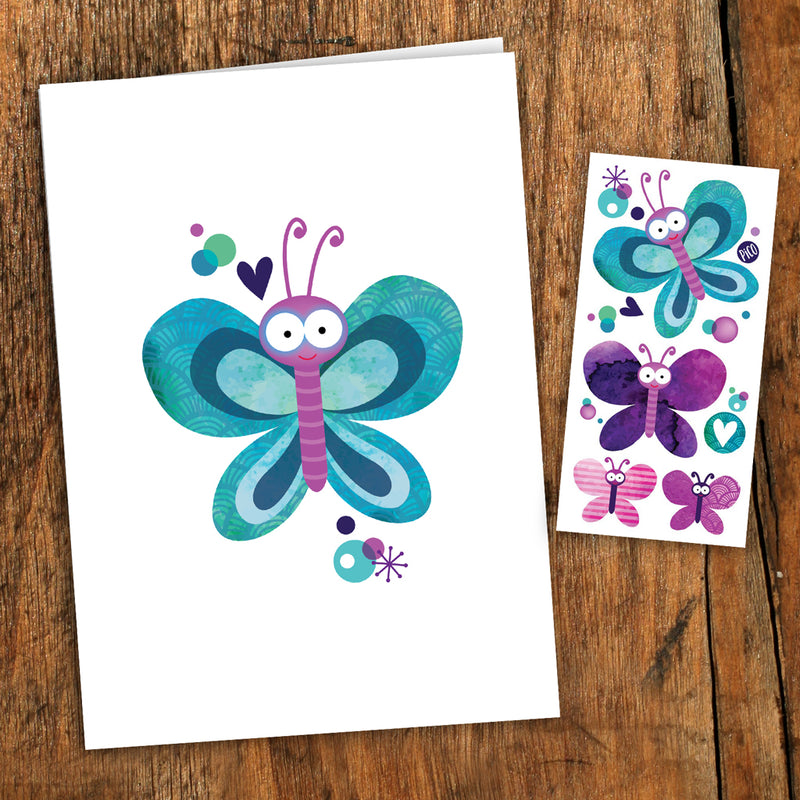 PiCO Tatoo, carte de souhaits et tatouages temporaires Papillons.