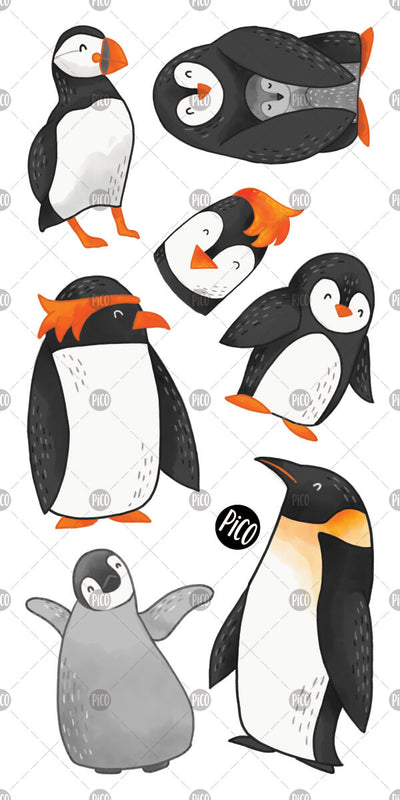 PiCO Tatoo, penguins temporary tattoos